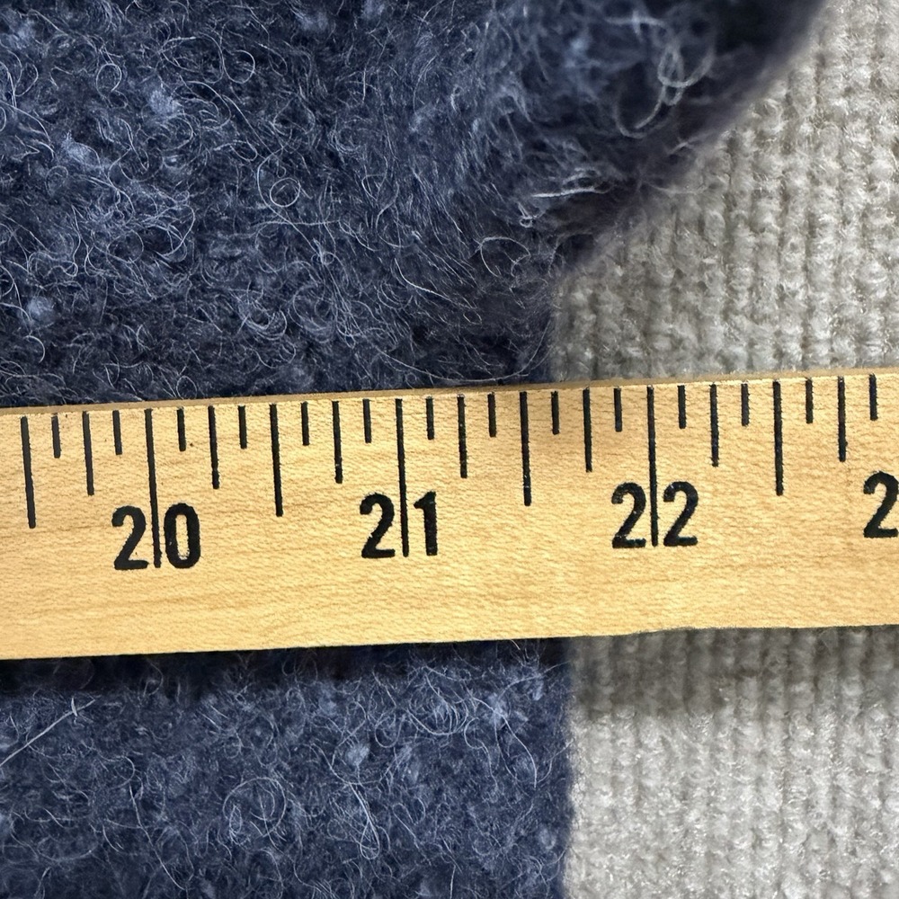 Eileen Fisher Alpaca Blue Black Open Front Cardigan Sweater Woman's Size M - Picture 4 of 8